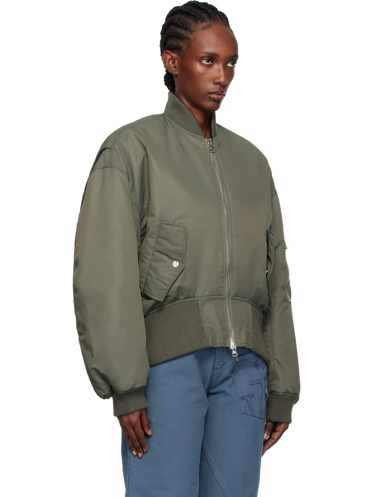 JW Anderson オーバーサイズ カーブドヘム ボンバージャケット - 画像2