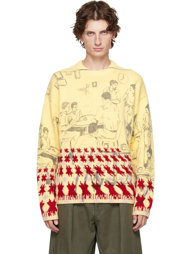 JW Anderson JW Anderson プリント ジャカード セーターの商品画像