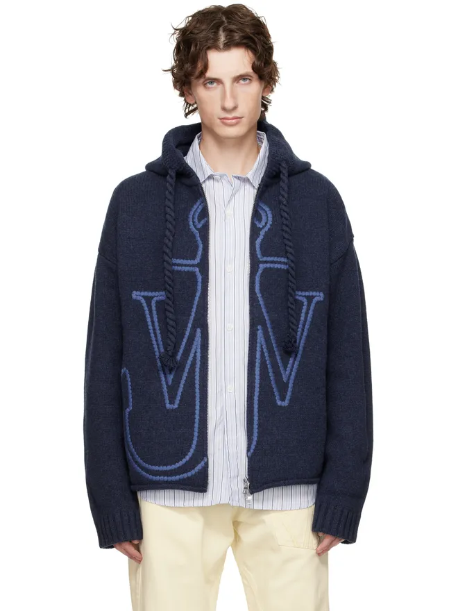JW Anderson JW Anderson Anchor Embroidery ジップフーディの商品画像