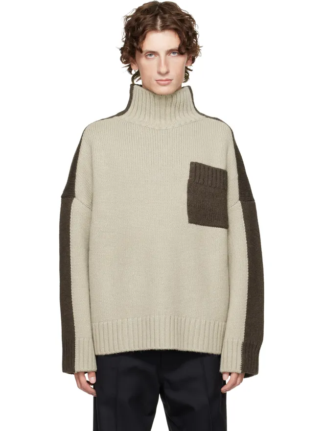 JW Anderson JW Anderson Two Tone パッチポケット タートルネックの商品画像