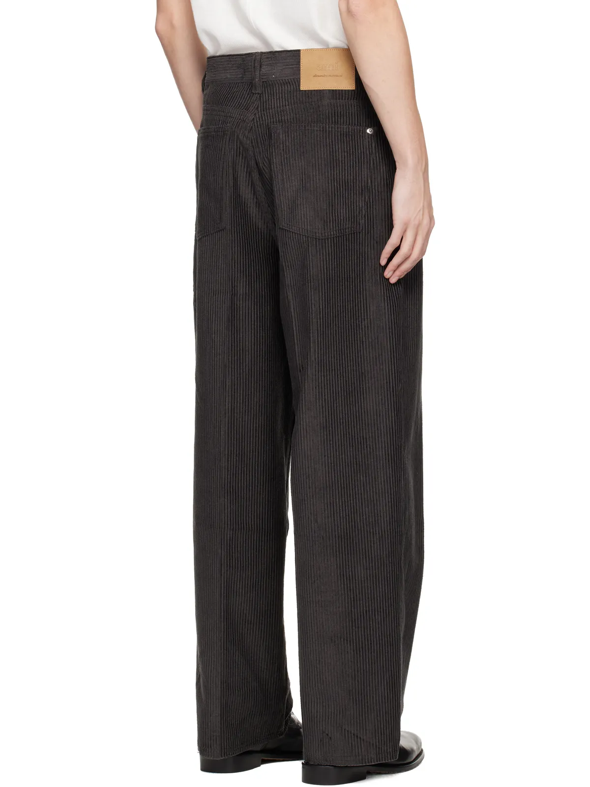 AMI Paris コットン ラージ フィット トラウザーズ - 画像3