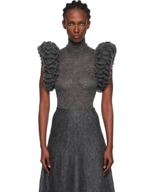 ALAÏA Sculptural ラッフル モヘアニット ボディスーツ - サムネイル1