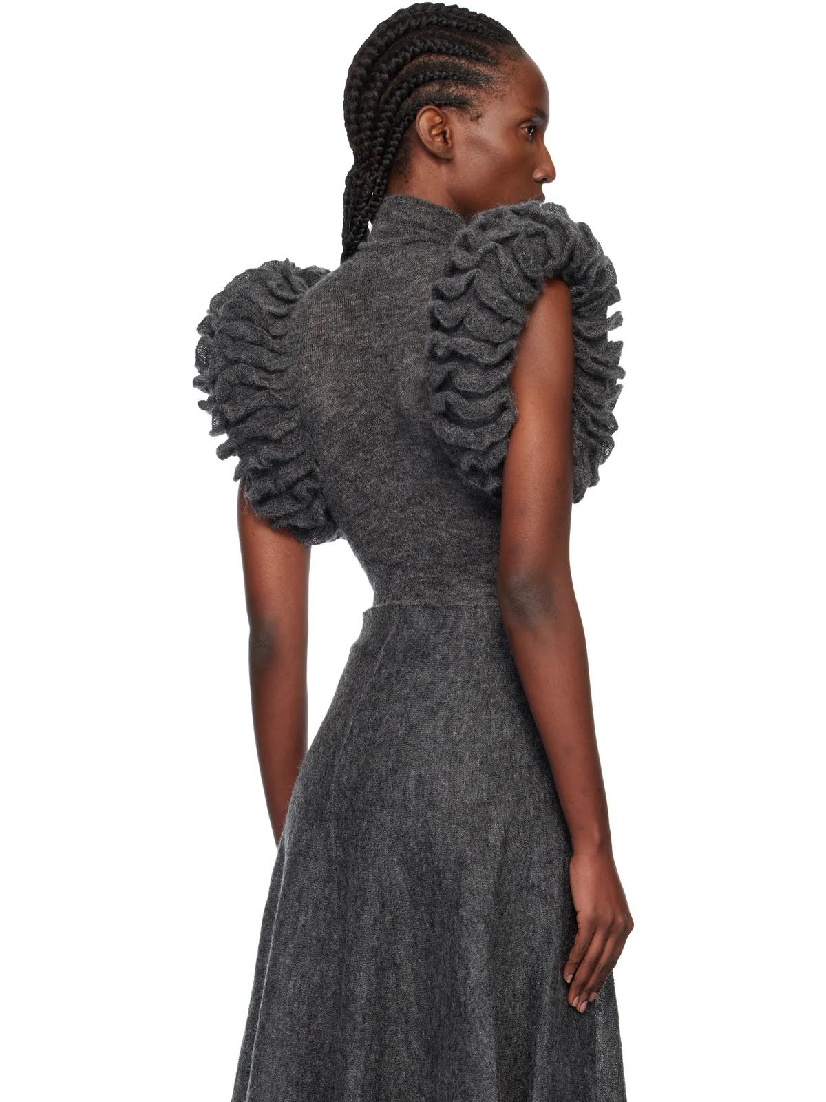 ALAÏA Sculptural ラッフル モヘアニット ボディスーツ - 画像3