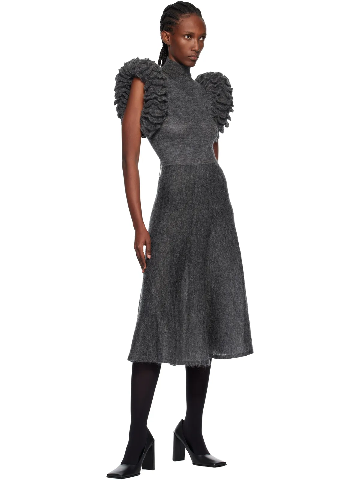 ALAÏA Sculptural ラッフル モヘアニット ボディスーツ - 画像5