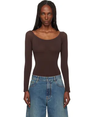 ALAÏA セカンドスキンニット オフショルダー ボディスーツ - サムネイル1
