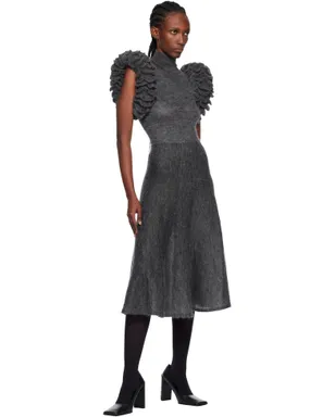 ALAÏA Circle モヘアニット ミディアムスカート - サムネイル4