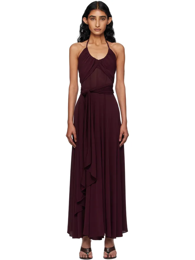 ALAÏA ALAÏA Soft Jersey Cross マキシドレスの商品画像