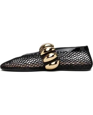 ALAÏA Jewel フィッシュネット フラットシューズ - サムネイル3