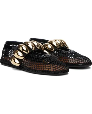 ALAÏA Jewel フィッシュネット フラットシューズ - サムネイル4