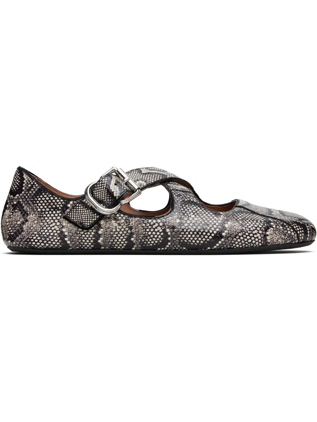 ALAÏA Criss Cross Snake フラットシューズ - 画像1