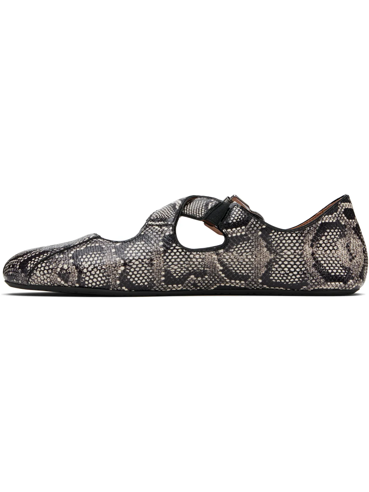 ALAÏA Criss Cross Snake フラットシューズ - 画像3