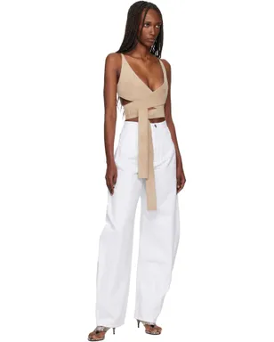ALAÏA クリスクロス スエード トップス - サムネイル4