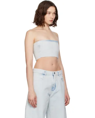 ALAÏA デニム ビスチェ トップス - サムネイル2