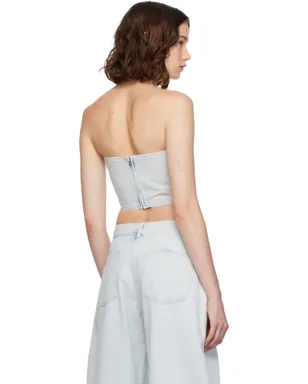 ALAÏA デニム ビスチェ トップス - サムネイル3