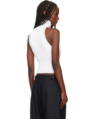 ALAÏA リブニット カールトリム ホルタートップ - サムネイル3