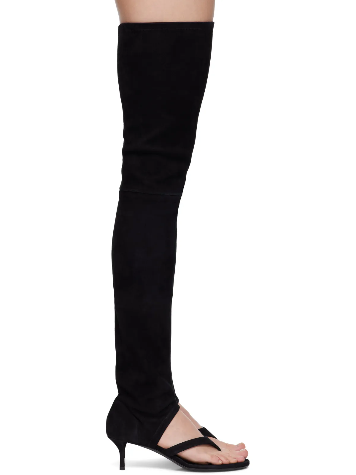 ALAÏA ストレッチスエード 55 サイハイブーツ - 画像1