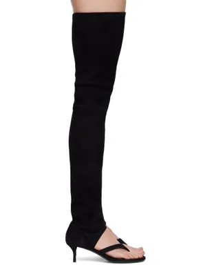 ALAÏA ストレッチスエード 55 サイハイブーツ - サムネイル1
