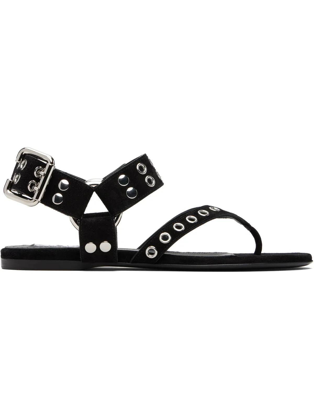 ALAÏA カーフスエード トング フラットサンダル - 画像1