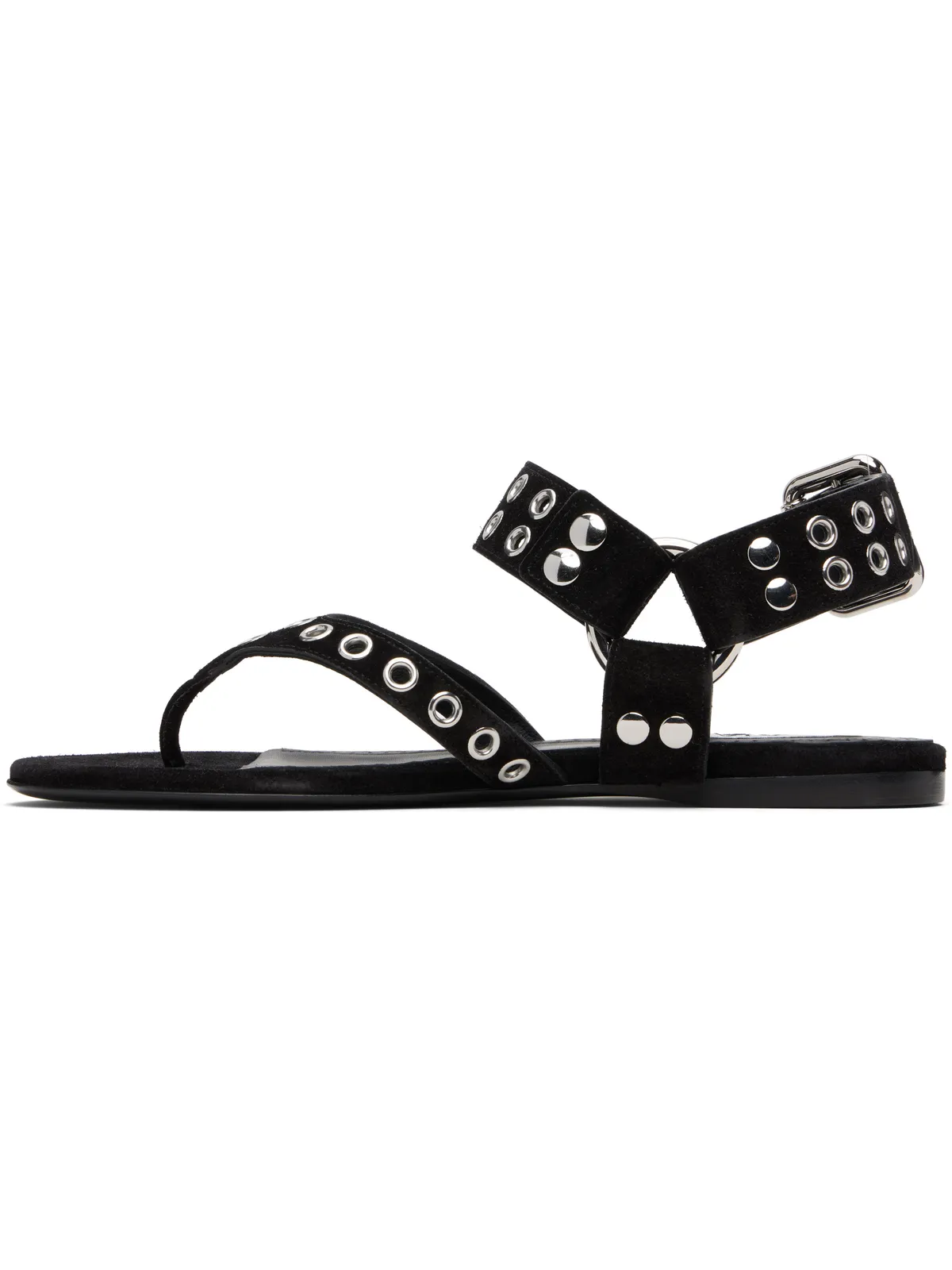 ALAÏA カーフスエード トング フラットサンダル - 画像3