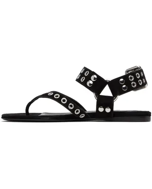 ALAÏA カーフスエード トング フラットサンダル - サムネイル3