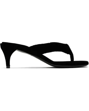 ALAÏA ベルベット トング ミュールサンダル - サムネイル1