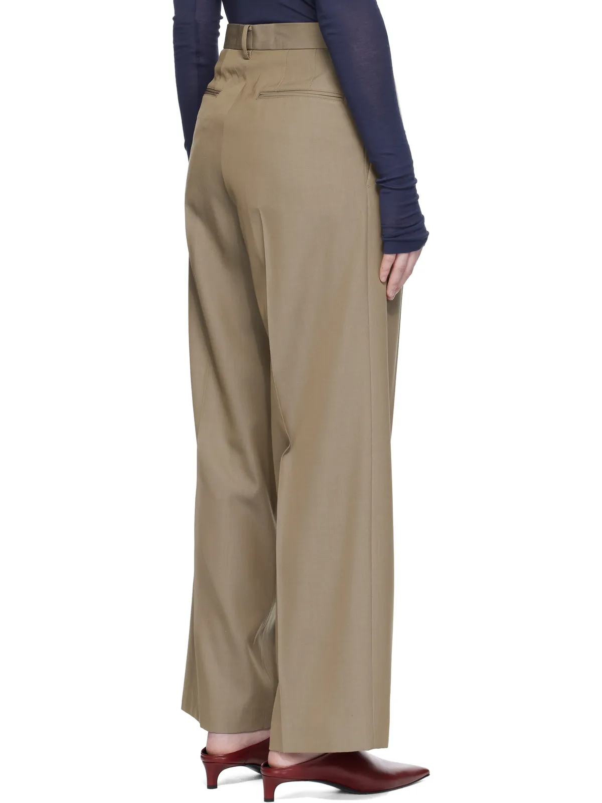 AURALEE Light Wool Max Gabardine Two-Tuck トラウザーズ - 画像3