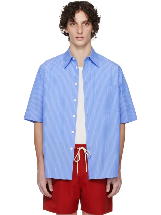 AURALEE AURALEE Suvin High Count Cloth ストライプ シャツの商品画像