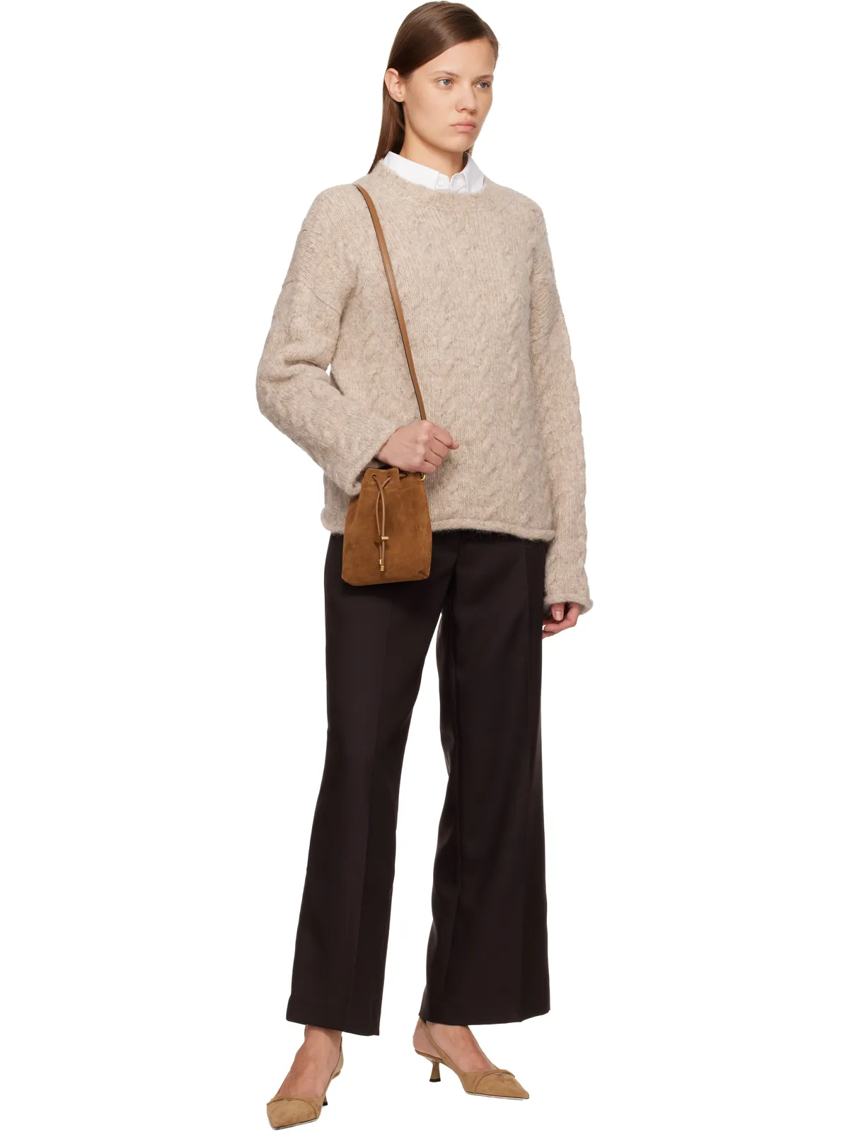 Jimmy Choo ベージュ Amita 45 ヒール - 画像5