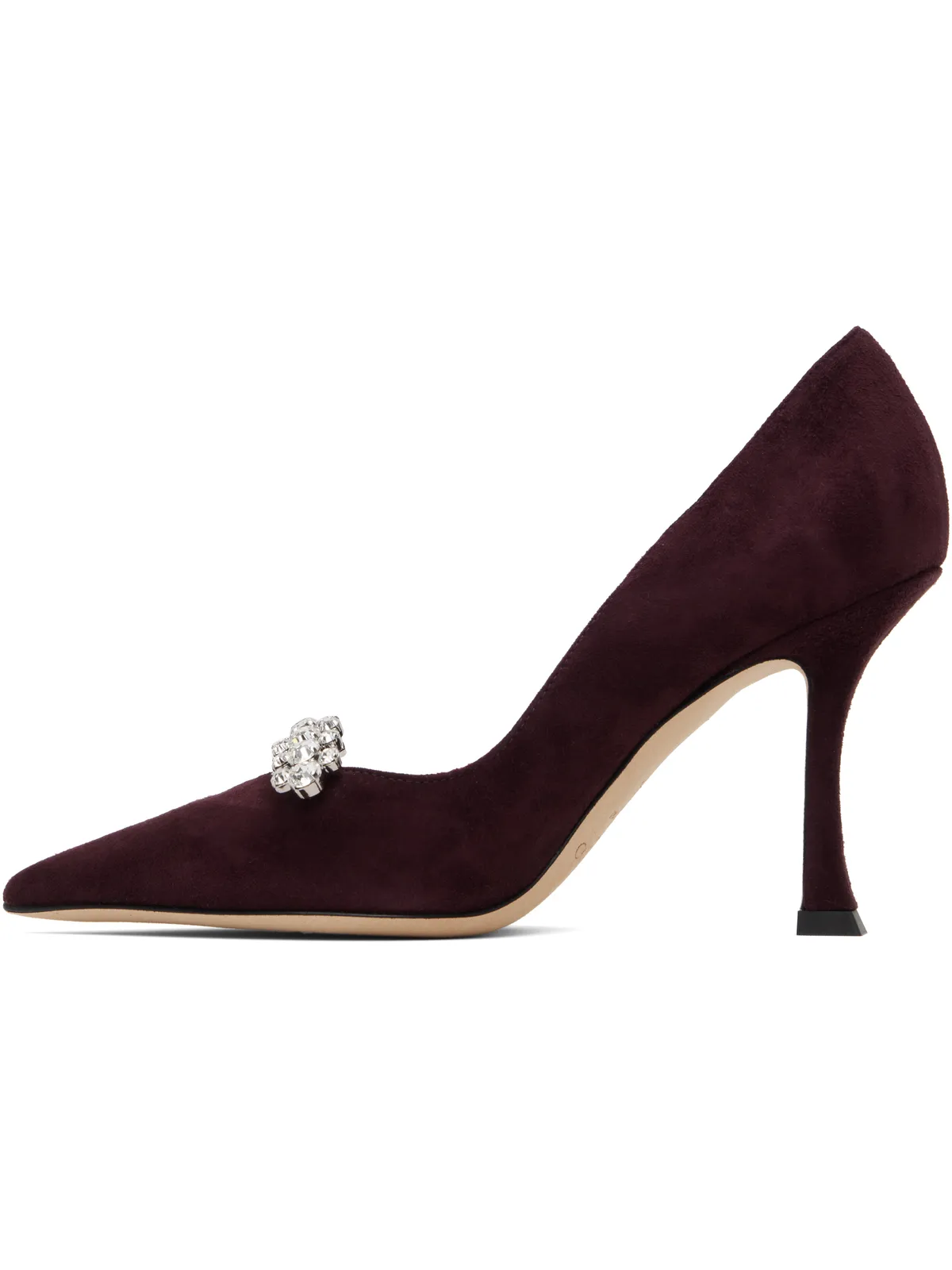Jimmy Choo バーガンディ Belinda 90 ヒール - 画像3