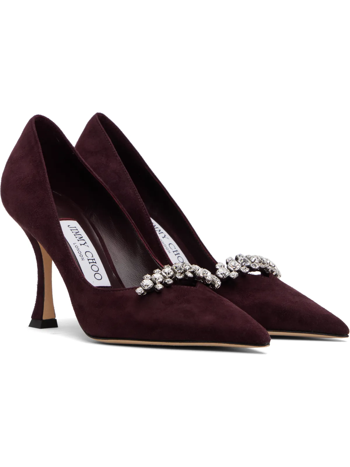 Jimmy Choo バーガンディ Belinda 90 ヒール - 画像4