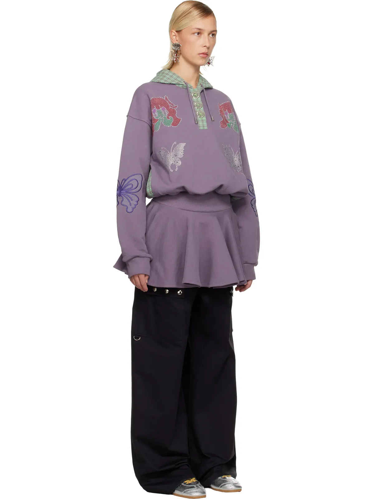 Chopova Lowena Quimby フード付き ミディアムワンピース - 画像2