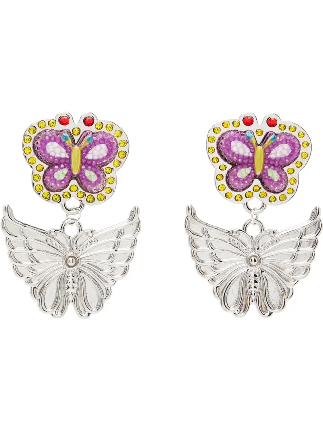 Chopova Lowena Chopova Lowena Stacked Butterfly ドロップピアスの商品画像