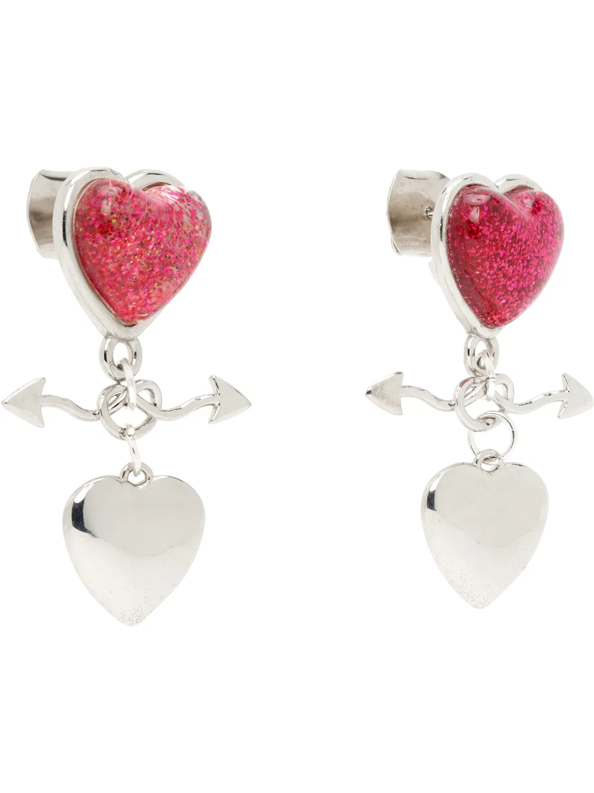 Chopova Lowena Entwined Heart ドロップピアス - 画像2