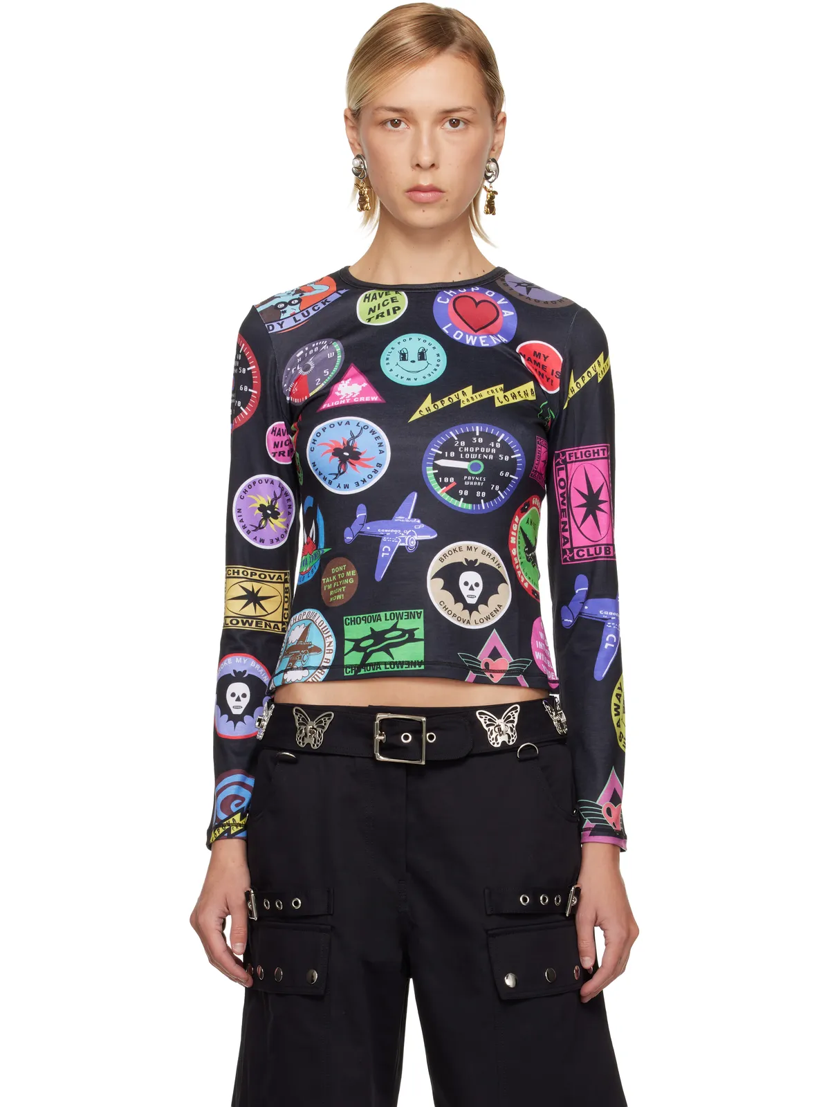 Chopova Lowena Patch Print Fitted Jersey トップス - 画像1