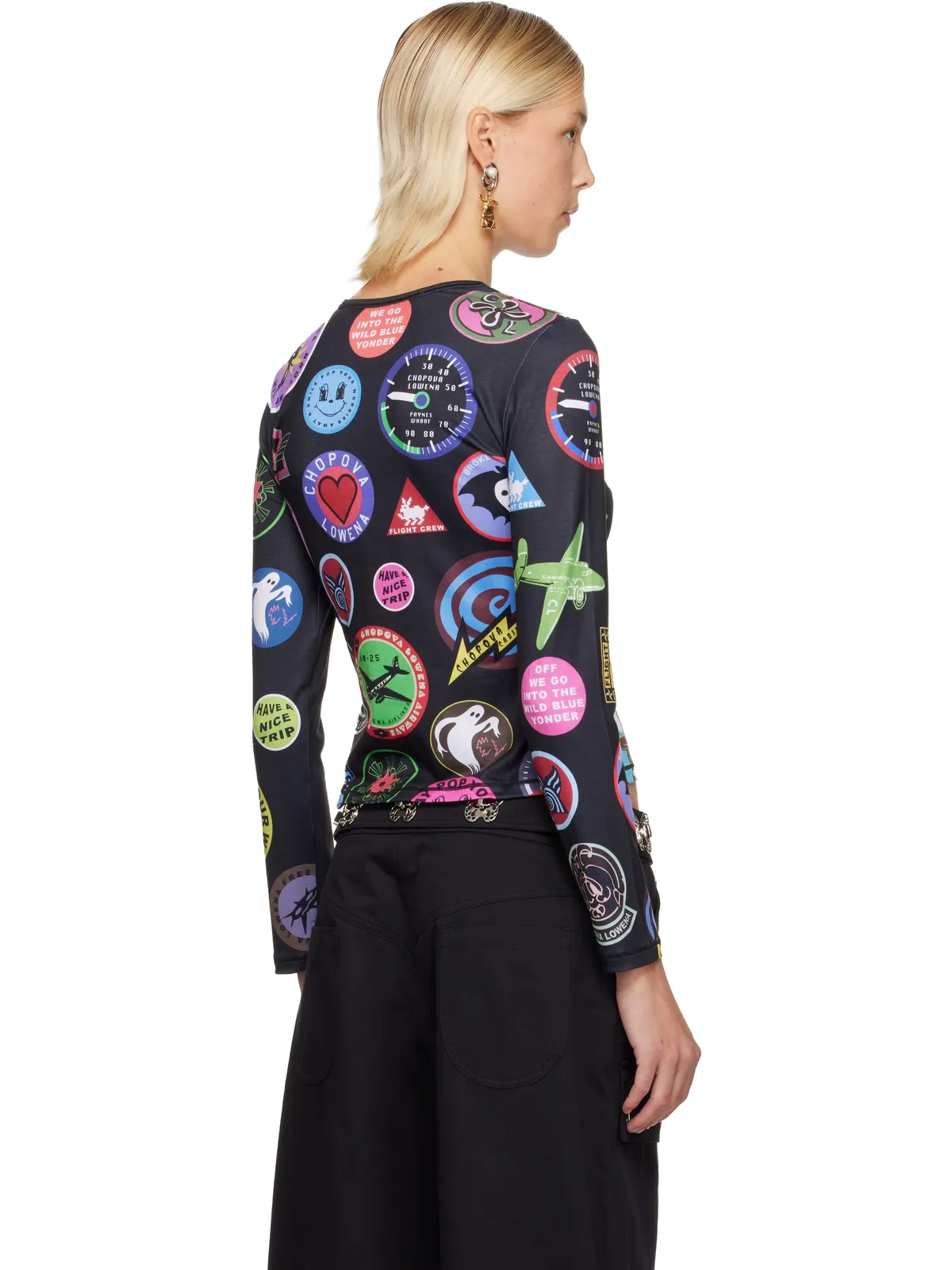 Chopova Lowena Patch Print Fitted Jersey トップス - 画像3