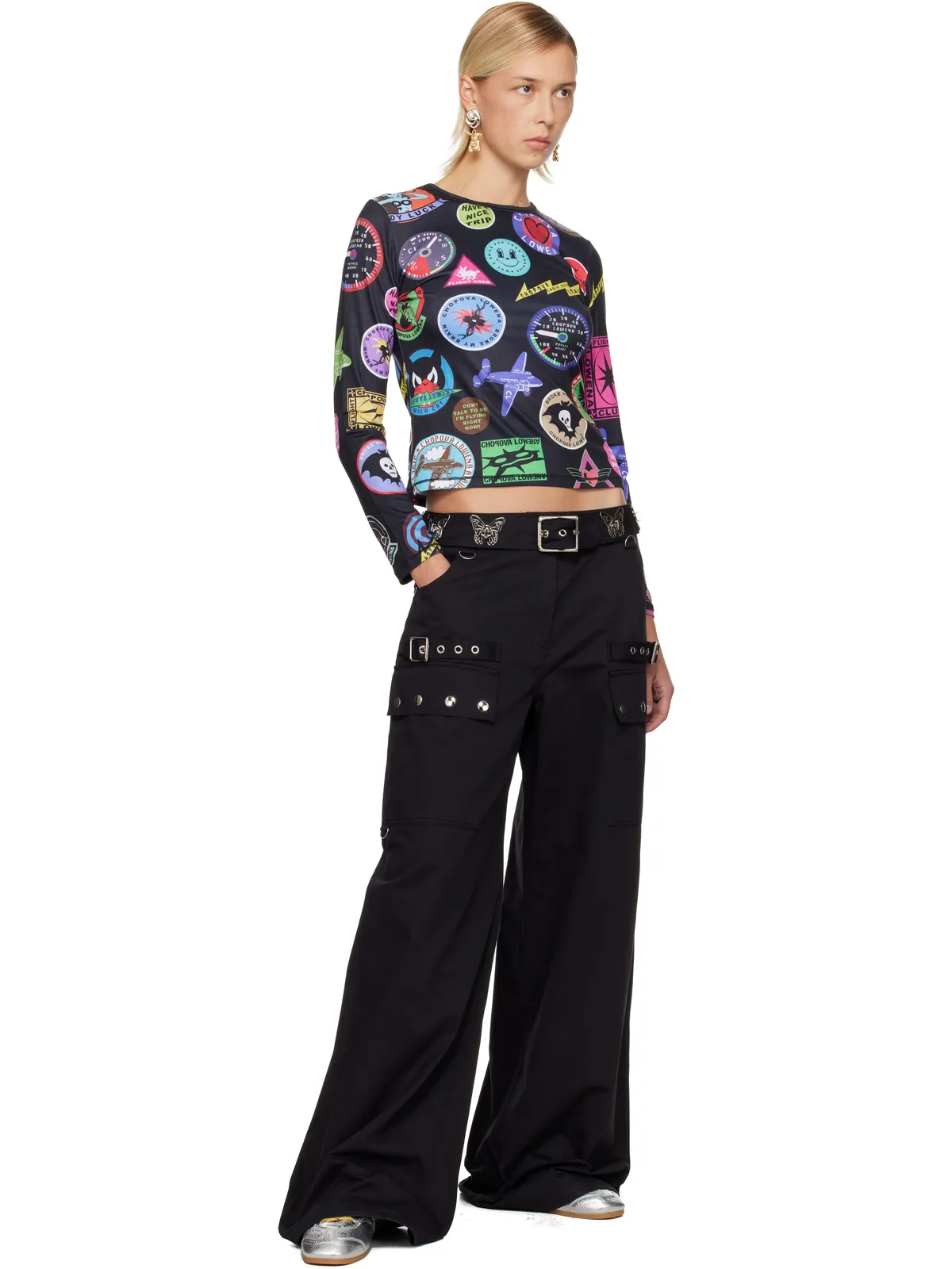 Chopova Lowena Patch Print Fitted Jersey トップス - 画像4