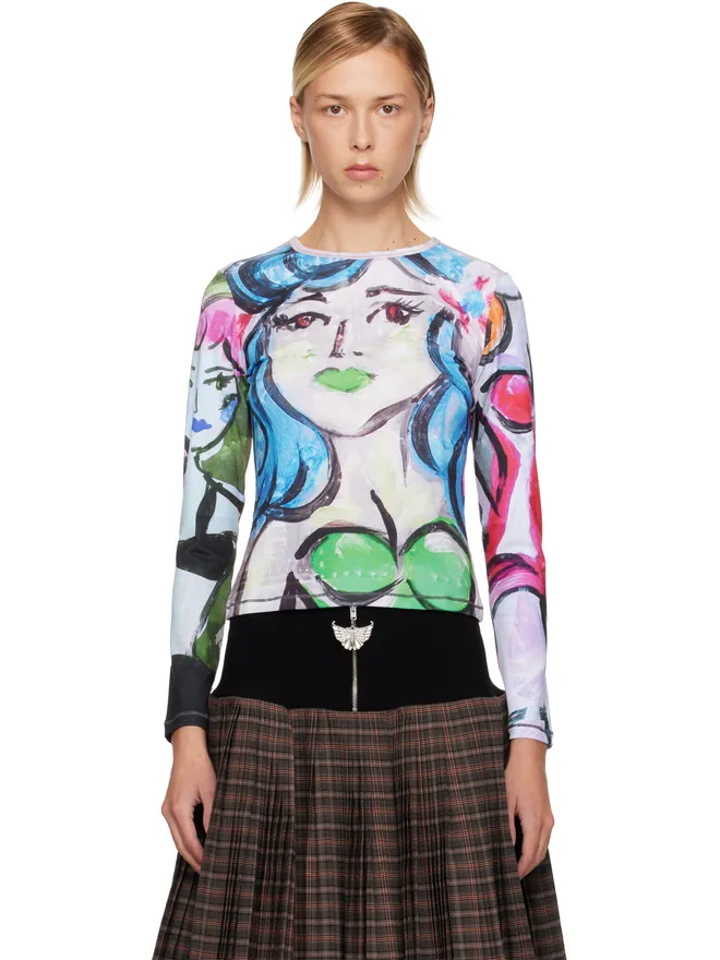Chopova Lowena Chopova Lowena Painted Pin Up Fitted Jersey トップスの商品画像