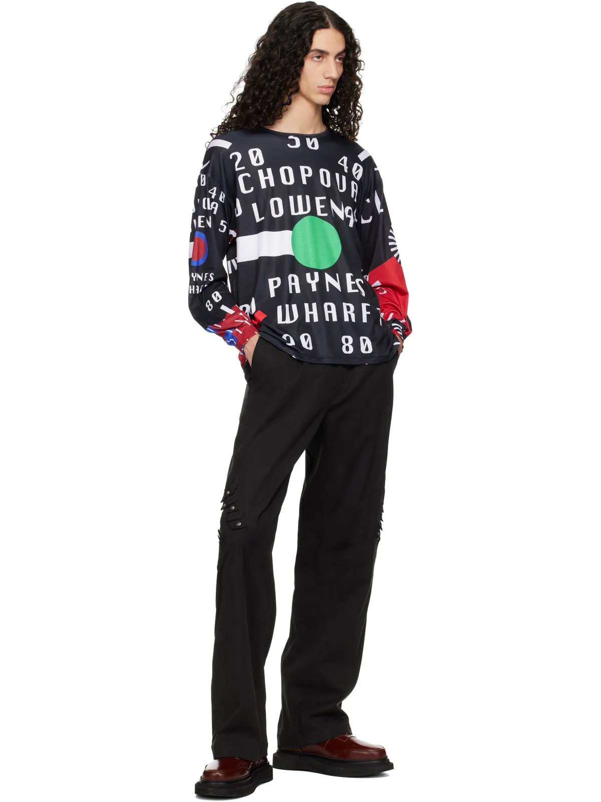 Chopova Lowena CL Speedometer オーバーサイズ ジャージ Tシャツ - 画像4