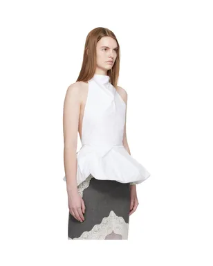 Magda Butrym Halter ペプラムブラウス - サムネイル2