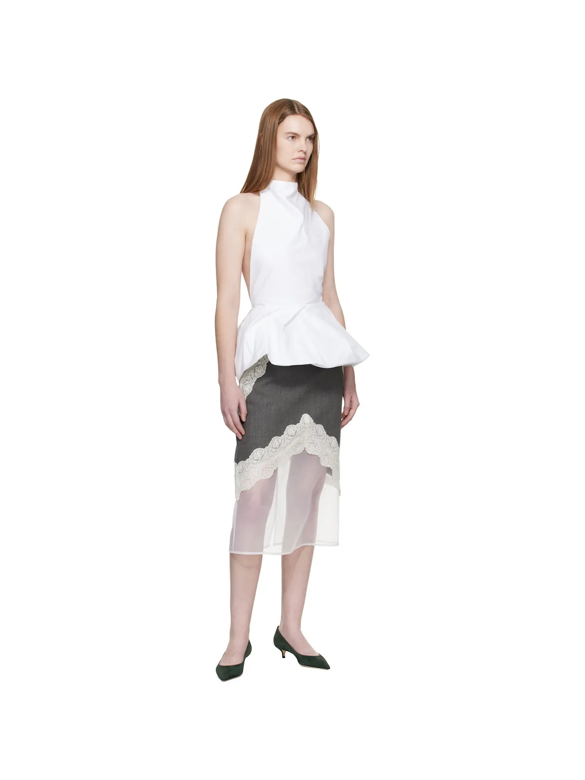 Magda Butrym Halter ペプラムブラウス - 画像4