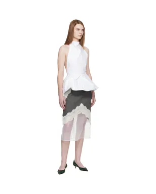 Magda Butrym Halter ペプラムブラウス - サムネイル4