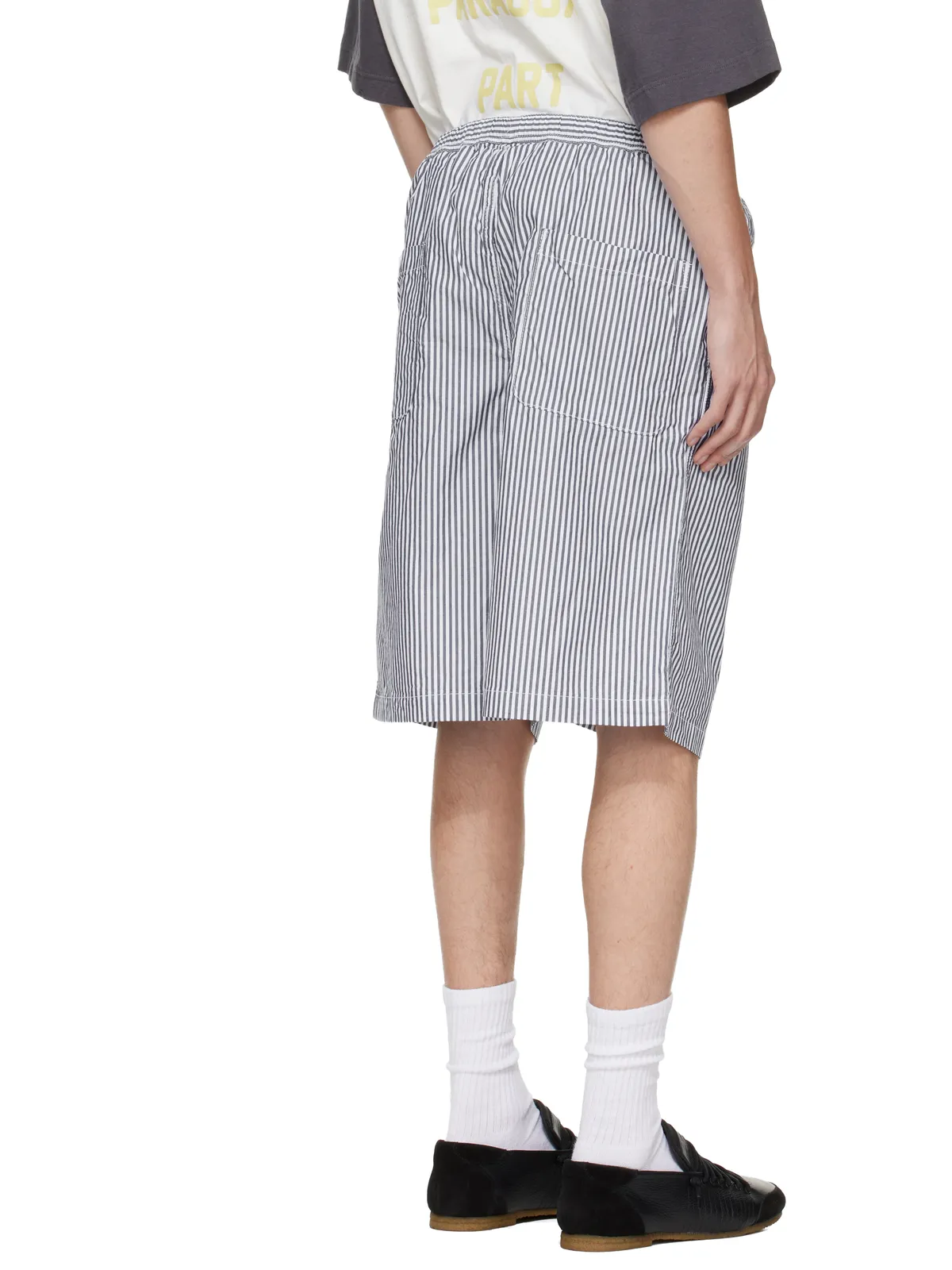 Maison MIHARA YASUHIRO ストライプ オックスフォード ショートパンツ - 画像3