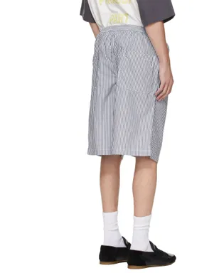 Maison MIHARA YASUHIRO ストライプ オックスフォード ショートパンツ - サムネイル3
