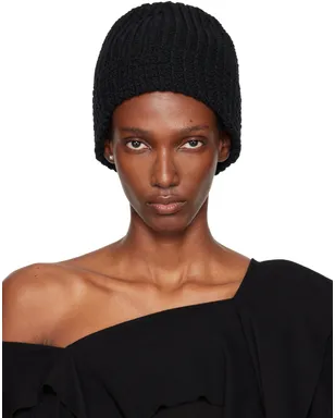 YOHJI YAMAMOTO Cardigan Stitch ニットビーニー - サムネイル1