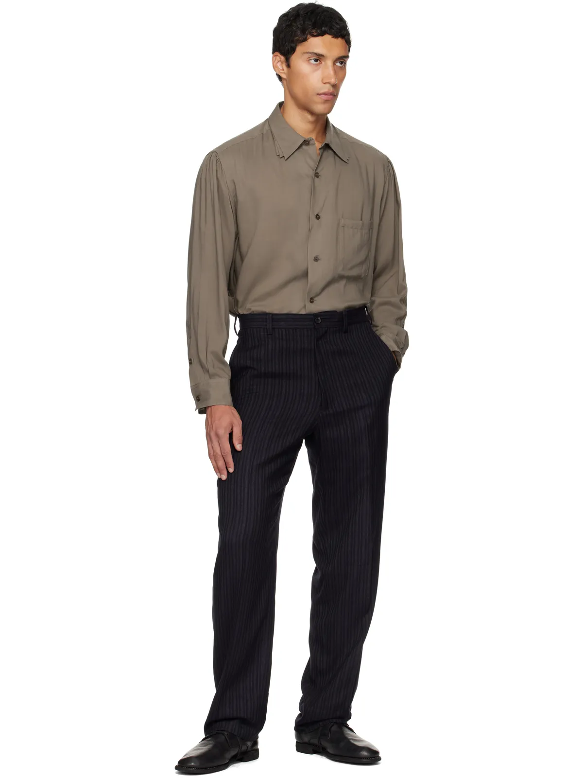 YOHJI YAMAMOTO Suit RY Heather ST Flat トラウザーズ - 画像4