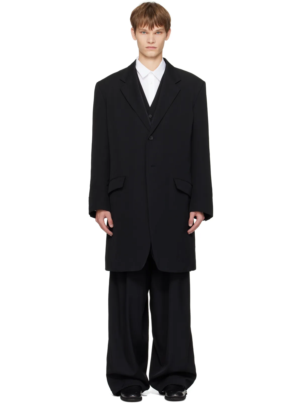YOHJI YAMAMOTO ウールギャバジン リバーシブル ナイロンライナー＆テーラードジャケット セット - 画像1