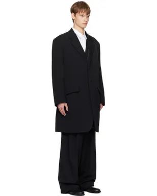 YOHJI YAMAMOTO ウールギャバジン リバーシブル ナイロンライナー＆テーラードジャケット セット - サムネイル2