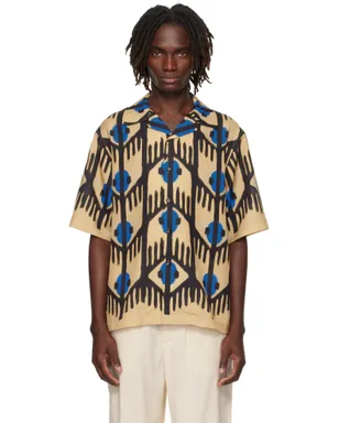 Commas Geometric Print シルク キャンプカラー シャツ - サムネイル1
