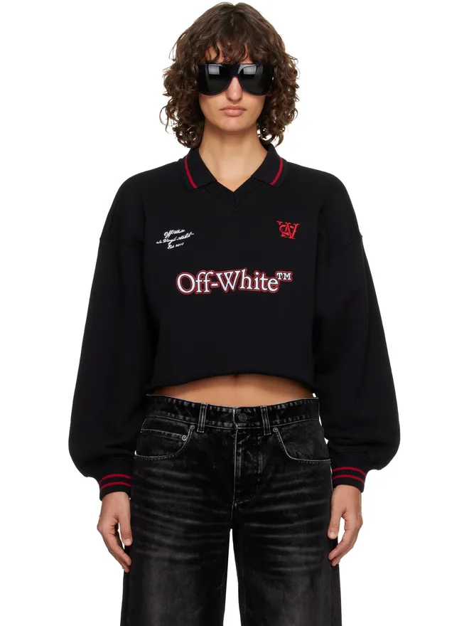 OFF-WHITE OFF-WHITE Sporty Crop Polo ロゴ スウェットシャツの商品画像