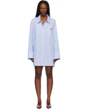 OFF-WHITE ストライプ ポプリン シャツ ミニワンピース - サムネイル1